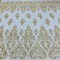 1 Yard Luxurious Beaded & Sequined Lace Fabric Embroidered on Polyester Net Mesh Perfect for Bridal & Evening Couture 52" Wide
